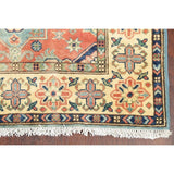 Traditional Kazak Hand Knotted Carpet Wool Pakistani Area Rug - 5'1" x 3'4"