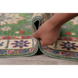 Traditional Kazak Hand Knotted Wool Carpet Oriental Pakistani Area Rug - 5'10" x 3'11"