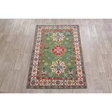 Traditional Kazak Hand Knotted Wool Carpet Oriental Pakistani Area Rug - 5'10" x 3'11"
