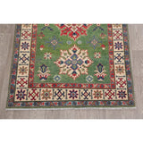 Traditional Kazak Hand Knotted Wool Carpet Oriental Pakistani Area Rug - 5'10" x 3'11"