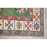 Traditional Kazak Hand Knotted Wool Carpet Oriental Pakistani Area Rug - 5'10" x 3'11"