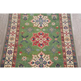 Traditional Kazak Hand Knotted Wool Carpet Oriental Pakistani Area Rug - 5'10" x 3'11"
