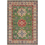 Traditional Kazak Hand Knotted Wool Carpet Oriental Pakistani Area Rug - 5'10" x 3'11"