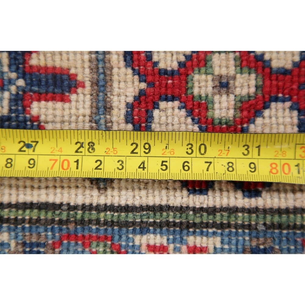 Traditional Kazak Hand Knotted Wool Carpet Oriental Pakistani Area Rug - 5'10" x 3'11"