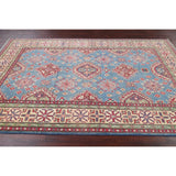 Traditional Kazak Hand Knotted Wool Oriental Pakistani Area Rug - 8'10" x 5'10"