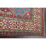 Traditional Kazak Hand Knotted Wool Oriental Pakistani Area Rug - 8'10" x 5'10"