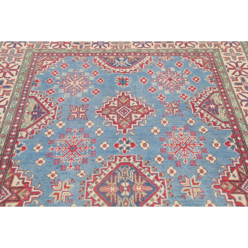 Traditional Kazak Hand Knotted Wool Oriental Pakistani Area Rug - 8'10" x 5'10"