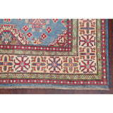 Traditional Kazak Hand Knotted Wool Oriental Pakistani Area Rug - 8'10" x 5'10"