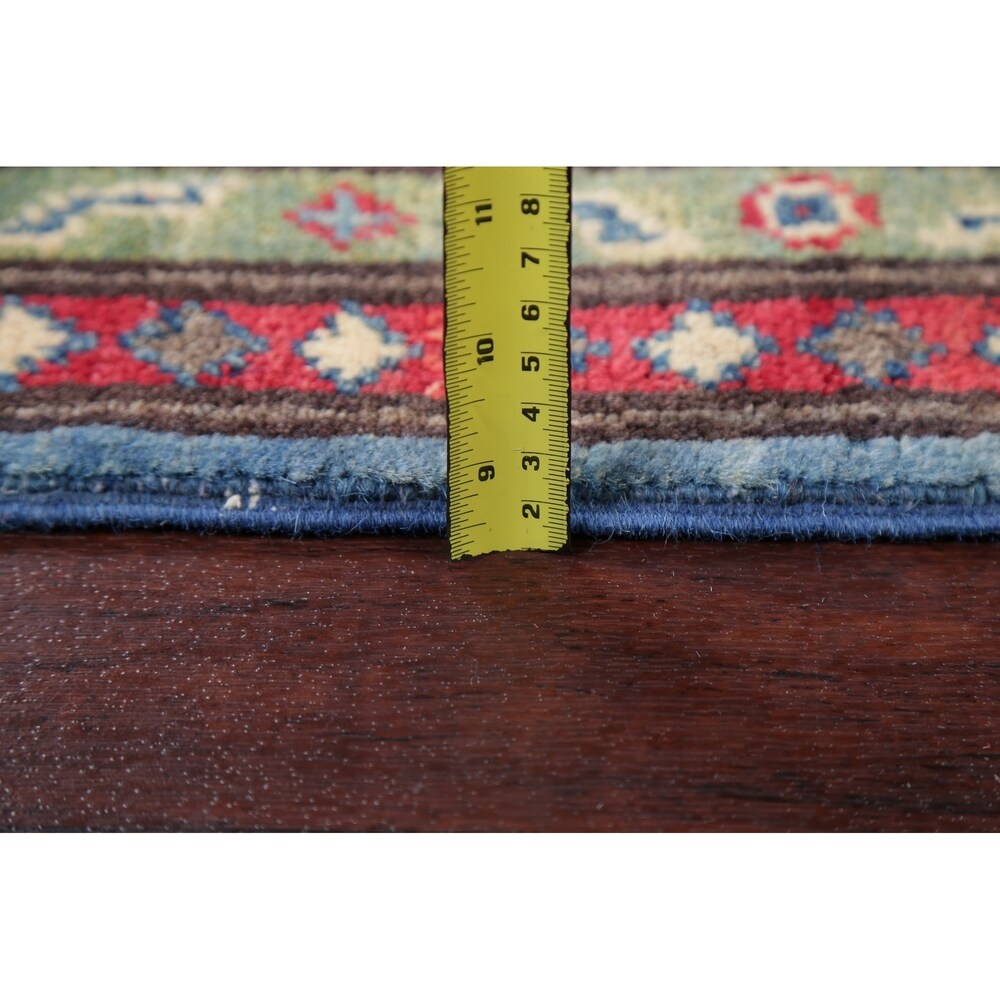 Traditional Kazak Hand Knotted Wool Oriental Pakistani Area Rug - 8'10" x 5'10"