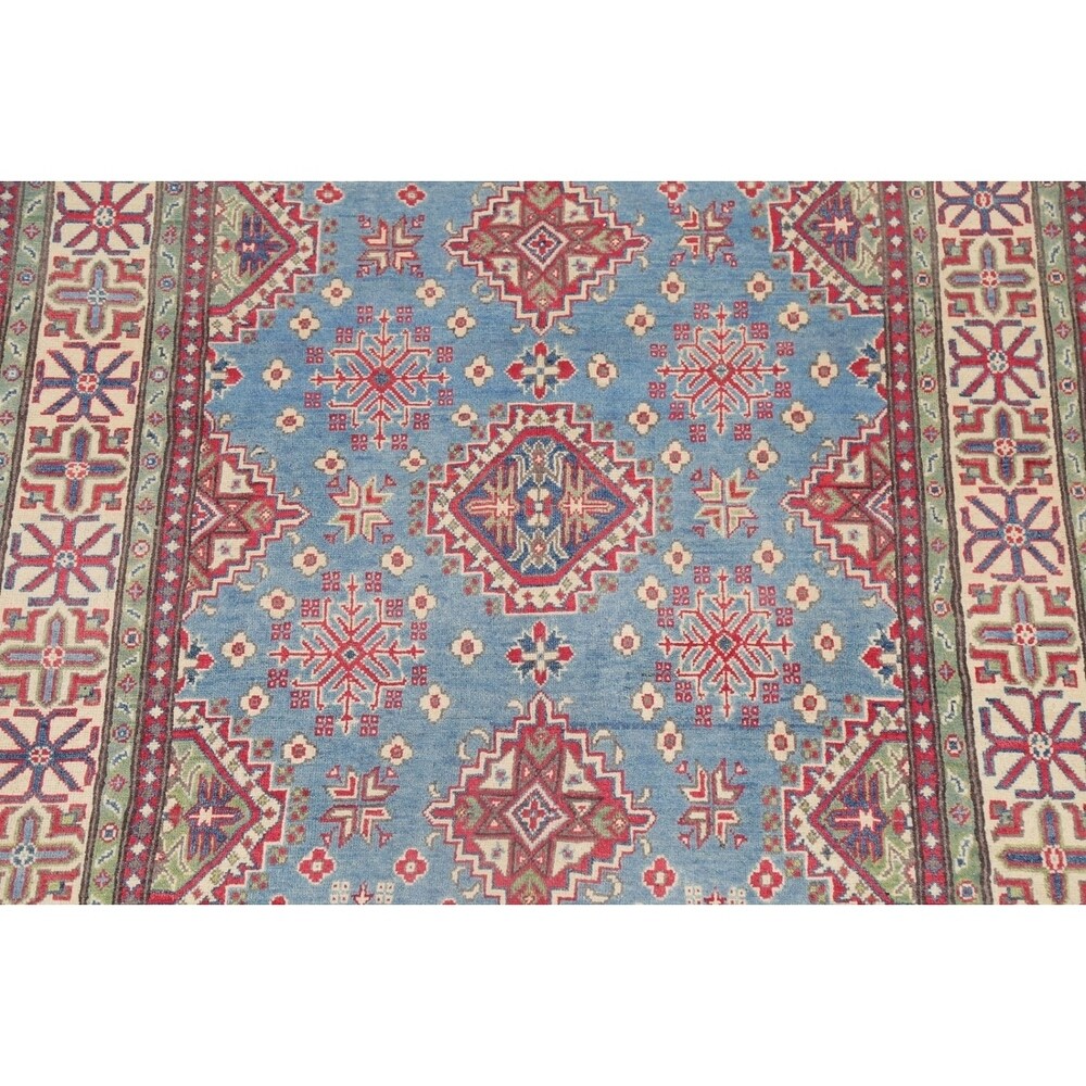 Traditional Kazak Hand Knotted Wool Oriental Pakistani Area Rug - 8'10" x 5'10"