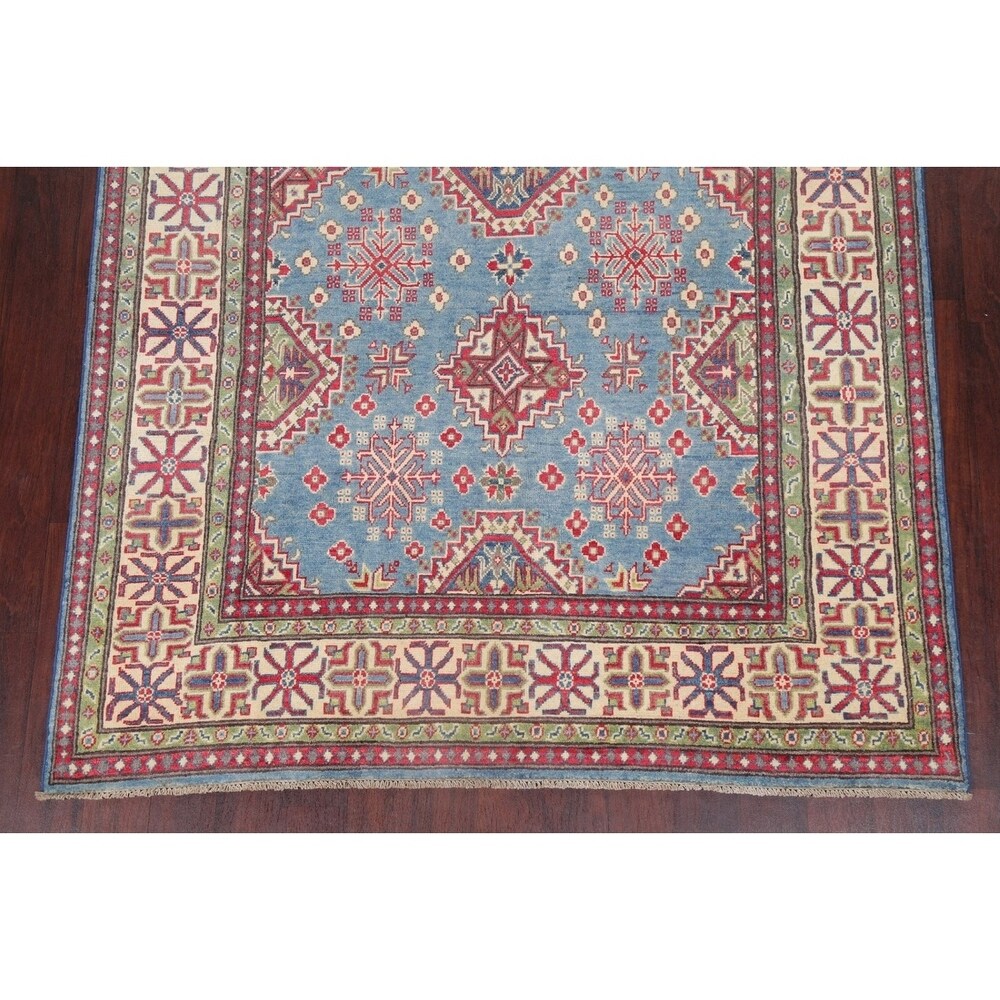 Traditional Kazak Hand Knotted Wool Oriental Pakistani Area Rug - 8'10" x 5'10"