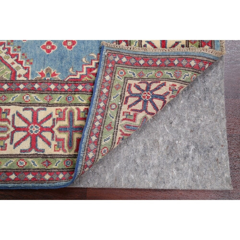 Traditional Kazak Hand Knotted Wool Oriental Pakistani Area Rug - 8'10" x 5'10"