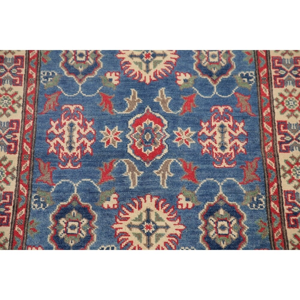 Traditional Kazak Oriental Carpet Pakistani Hand Knotted Wool Area Rug - 5'0" x 3'3"