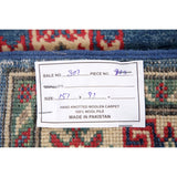 Traditional Kazak Oriental Carpet Pakistani Hand Knotted Wool Area Rug - 5'0" x 3'3"