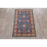 Traditional Kazak Oriental Carpet Pakistani Hand Knotted Wool Area Rug - 5'0" x 3'3"