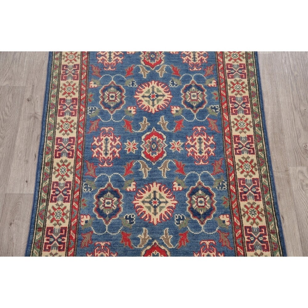 Traditional Kazak Oriental Carpet Pakistani Hand Knotted Wool Area Rug - 5'0" x 3'3"