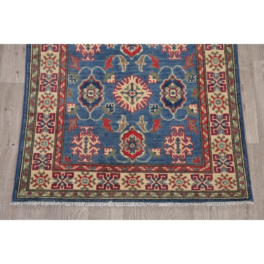 Traditional Kazak Oriental Carpet Pakistani Hand Knotted Wool Area Rug - 5'0" x 3'3"