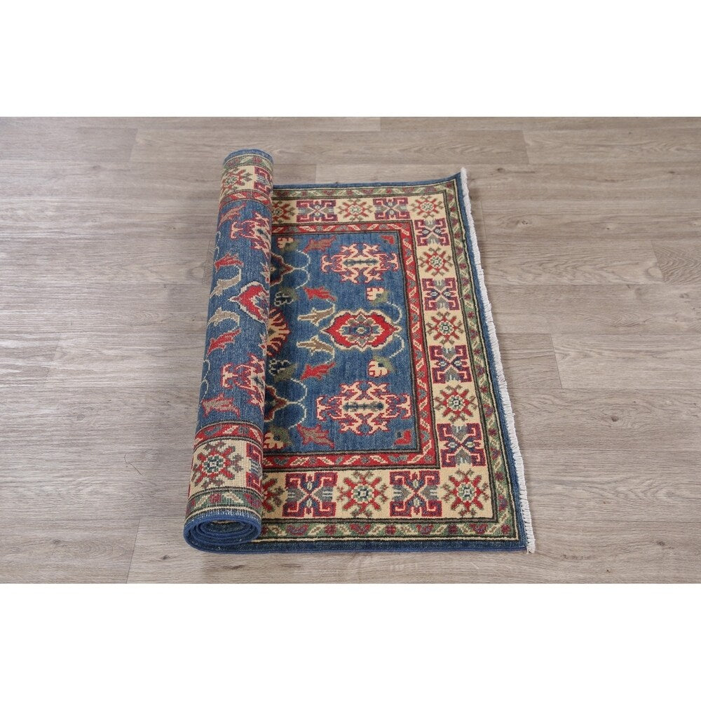 Traditional Kazak Oriental Carpet Pakistani Hand Knotted Wool Area Rug - 5'0" x 3'3"