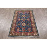 Traditional Kazak Oriental Carpet Pakistani Hand Knotted Wool Area Rug - 5'0" x 3'3"