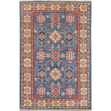 Traditional Kazak Oriental Carpet Pakistani Hand Knotted Wool Area Rug - 5'0" x 3'3"