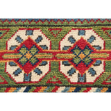 Traditional Kazak Oriental Hand Knotted Wool Pakistani Area Rug - 4'0" x 2'10"