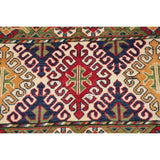 Traditional Kazak Oriental Hand Knotted Wool Pakistani Area Rug - 4'0" x 2'10"