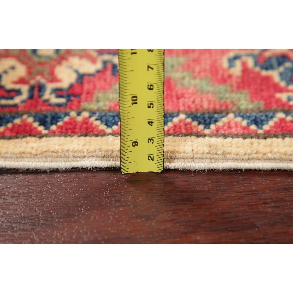 Traditional Kazak Oriental Hand Knotted Wool Pakistani Rug - 8'4" x 2'7" Runner