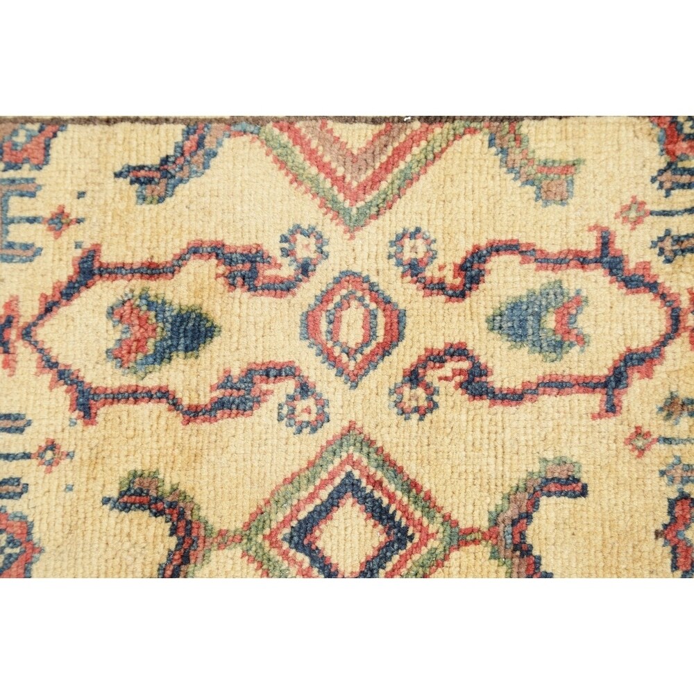 Traditional Kazak Oriental Hand Knotted Wool Pakistani Rug - 9'7" x 2'9" Runner