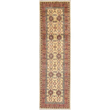 Traditional Kazak Oriental Hand Knotted Wool Pakistani Rug - 9'7" x 2'9" Runner