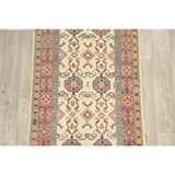 Traditional Kazak Oriental Hand Knotted Wool Pakistani Rug - 9'7" x 2'9" Runner