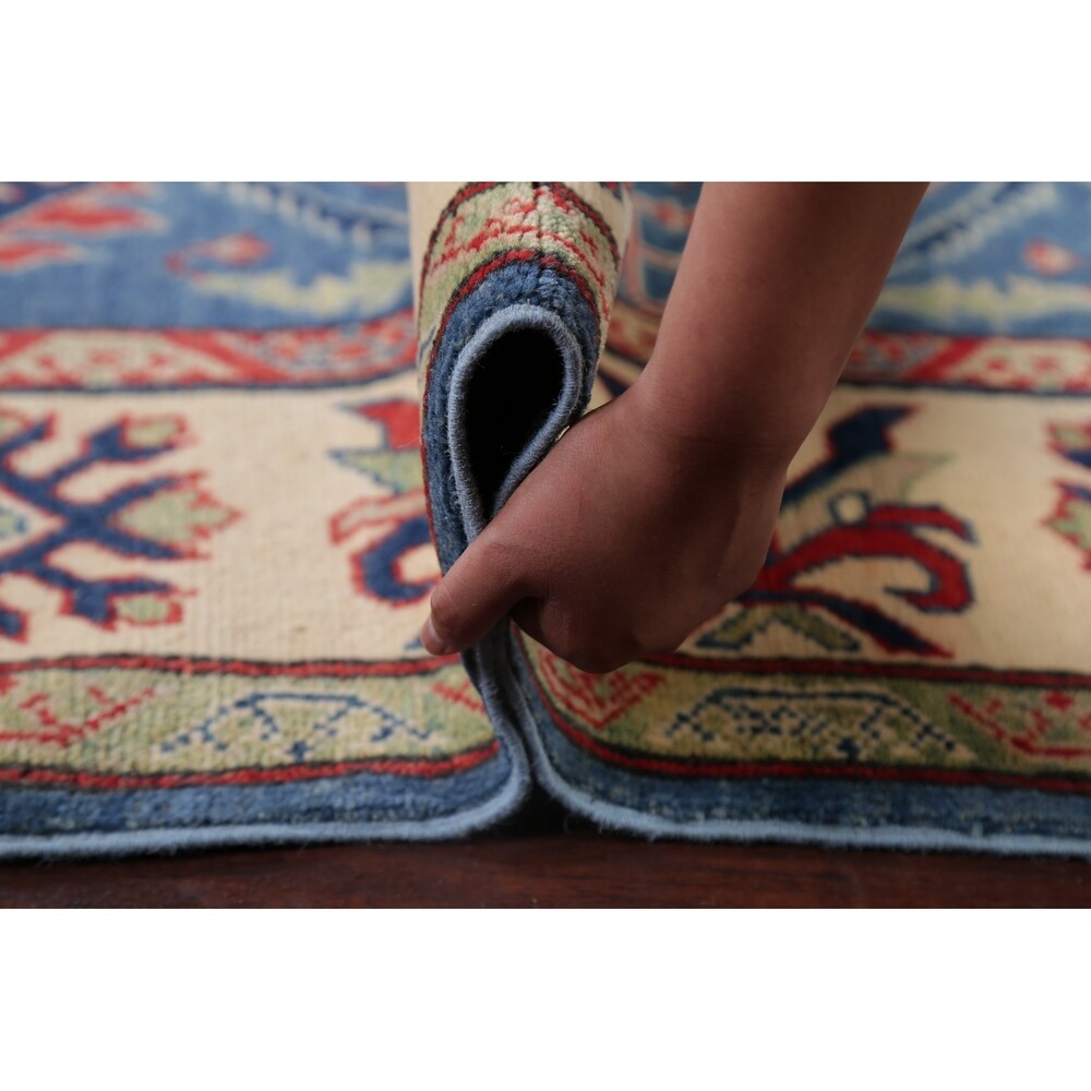 Traditional Kazak Pakistani Rug Oriental Hand Knotted Wool Carpet - 15'3" x 5'4" Runner
