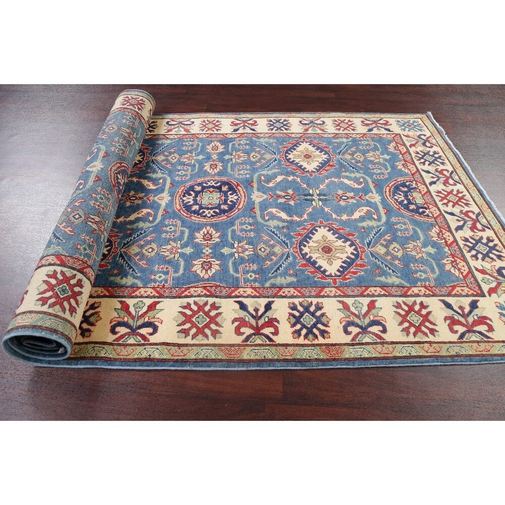 Traditional Kazak Pakistani Rug Oriental Hand Knotted Wool Carpet - 15'3" x 5'4" Runner