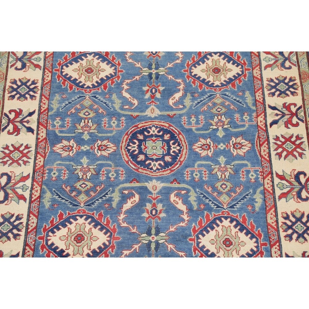 Traditional Kazak Pakistani Rug Oriental Hand Knotted Wool Carpet - 15'3" x 5'4" Runner