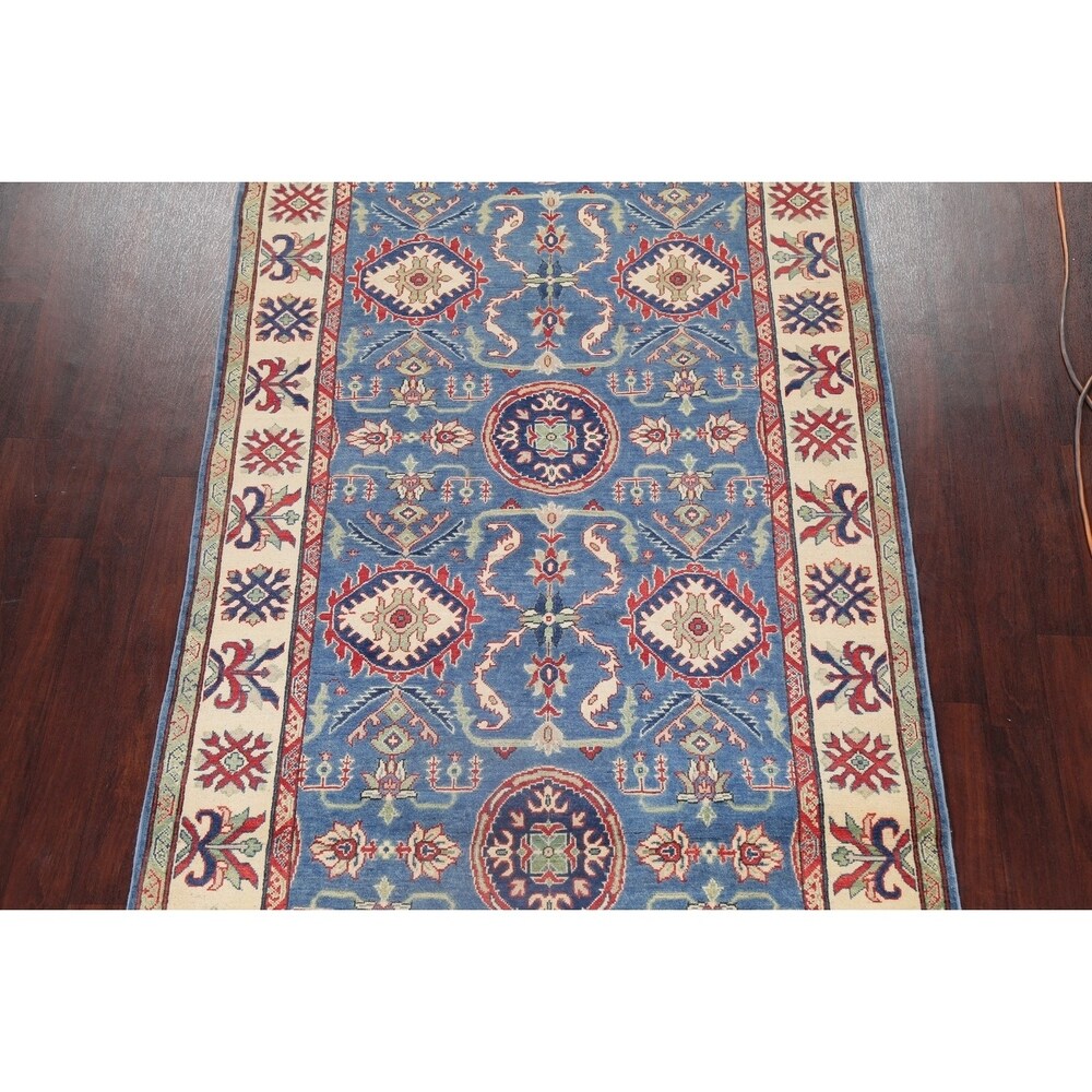 Traditional Kazak Pakistani Rug Oriental Hand Knotted Wool Carpet - 15'3" x 5'4" Runner