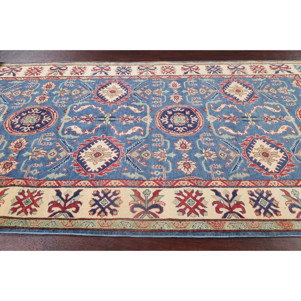 Traditional Kazak Pakistani Rug Oriental Hand Knotted Wool Carpet - 15'3" x 5'4" Runner