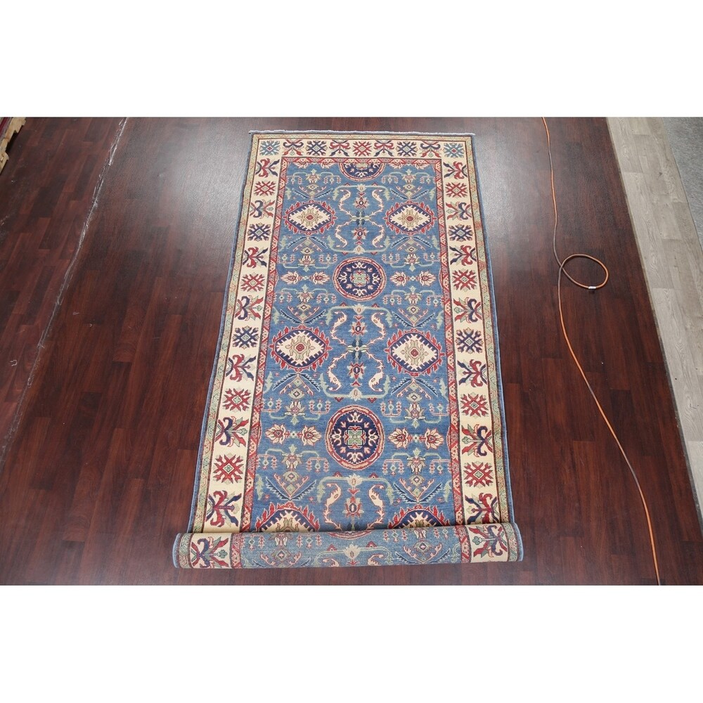 Traditional Kazak Pakistani Rug Oriental Hand Knotted Wool Carpet - 15'3" x 5'4" Runner