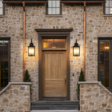 Traditional Large Outdoor Wall Lamps With Clear Bubble Glass lampshades, 2 pc