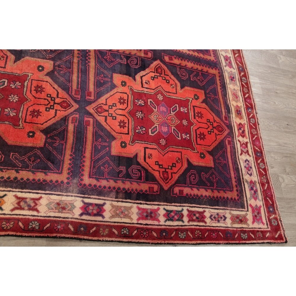 Traditional Lori Oriental Vintage Hand Knotted Persian Wool Area Rug - 9'8" x 6'9"