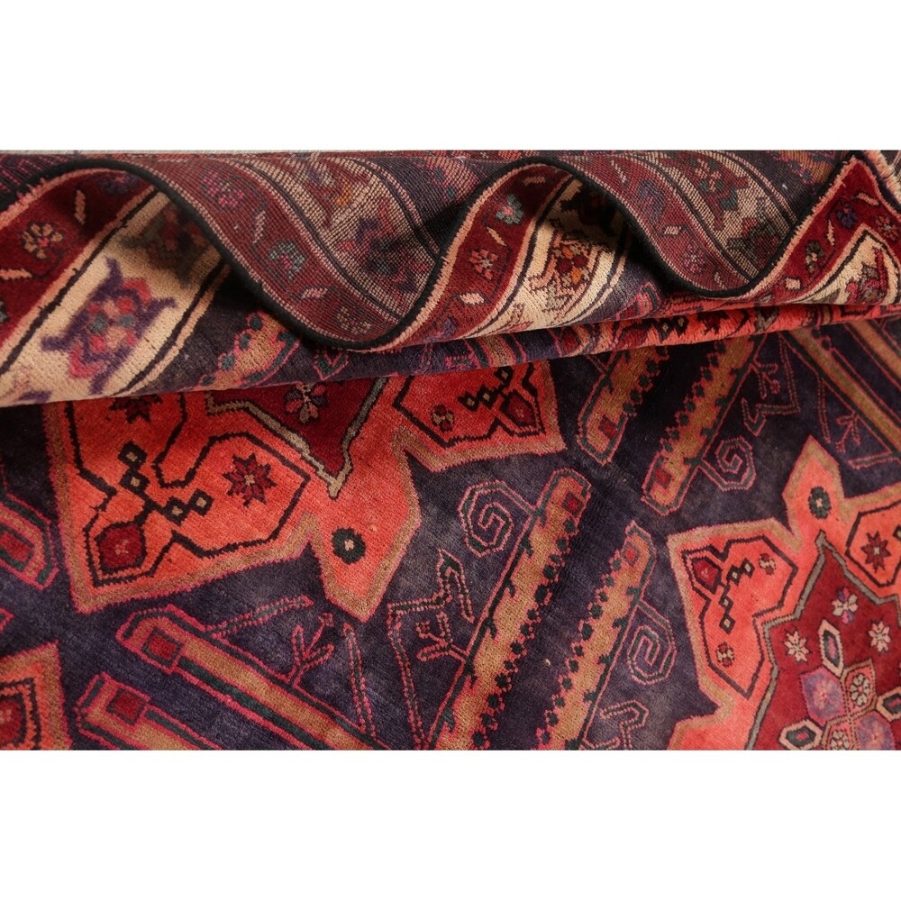 Traditional Lori Oriental Vintage Hand Knotted Persian Wool Area Rug - 9'8" x 6'9"