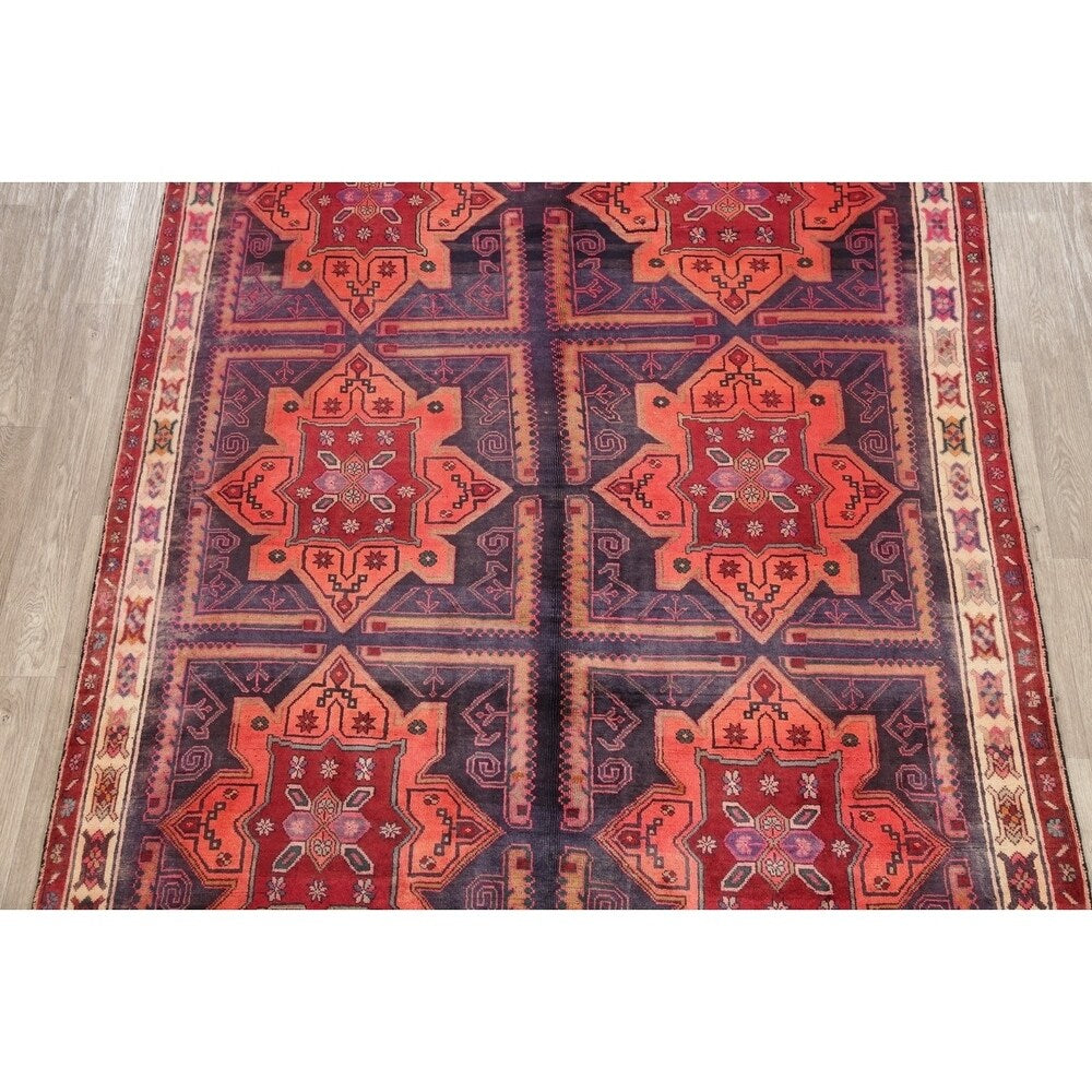 Traditional Lori Oriental Vintage Hand Knotted Persian Wool Area Rug - 9'8" x 6'9"