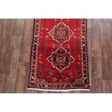 Traditional Malayer Hamedan Handmade Persian Wool Rug - 10'5" x 3'7" runner