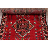 Traditional Malayer Hamedan Handmade Persian Wool Rug - 10'5" x 3'7" runner