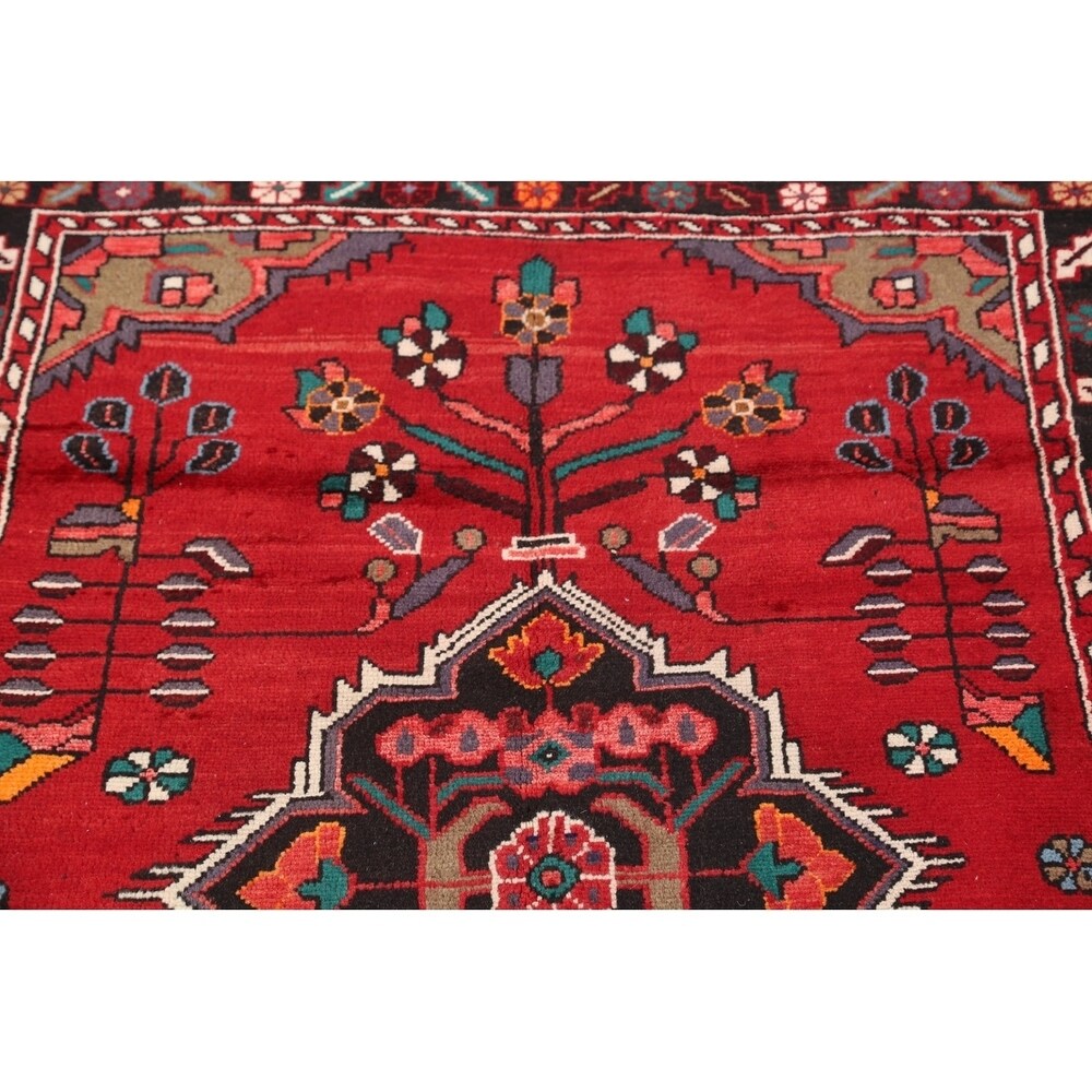 Traditional Malayer Hamedan Handmade Persian Wool Rug - 10'5" x 3'7" runner