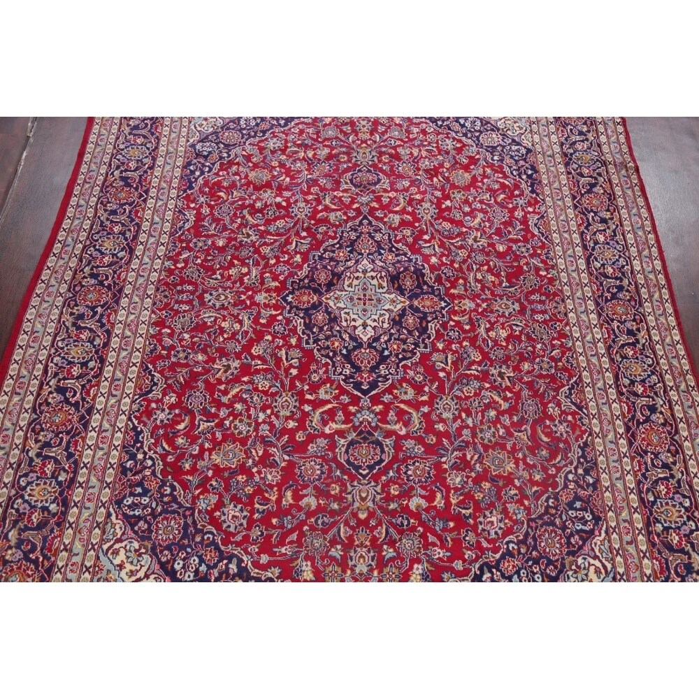 Traditional Mashad Oriental Area Rug Hand Knotted Wool Persian Carpet - 12'6" X 9'9"