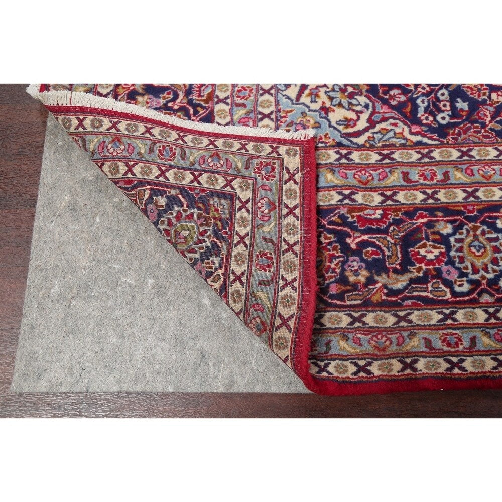 Traditional Mashad Oriental Area Rug Hand Knotted Wool Persian Carpet - 12'6" X 9'9"