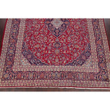Traditional Mashad Oriental Area Rug Hand Knotted Wool Persian Carpet - 12'6" X 9'9"