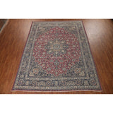 Traditional Mashad Persian Vintage Area Rug Hand-knotted Wool Carpet - 9'8" x 12'7"