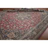 Traditional Mashad Persian Vintage Area Rug Hand-knotted Wool Carpet - 9'8" x 12'7"