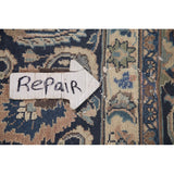 Traditional Mashad Persian Vintage Area Rug Hand-knotted Wool Carpet - 9'8" x 12'7"