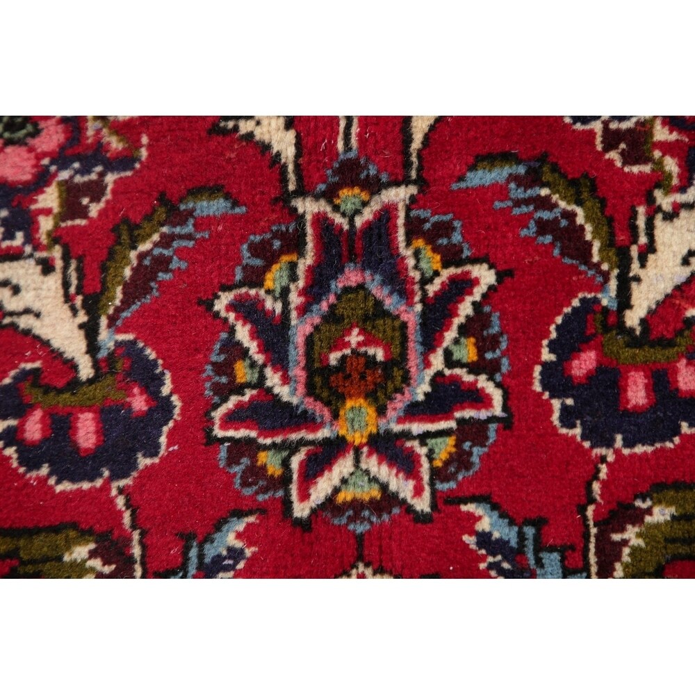 Traditional Medallion Oriental Hand Knotted Kashan Persian Rug - 11'9" X 8'0"
